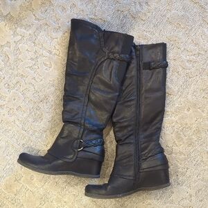 BareTraps Quintona Black Women's Knee-High Boots, Sz 6